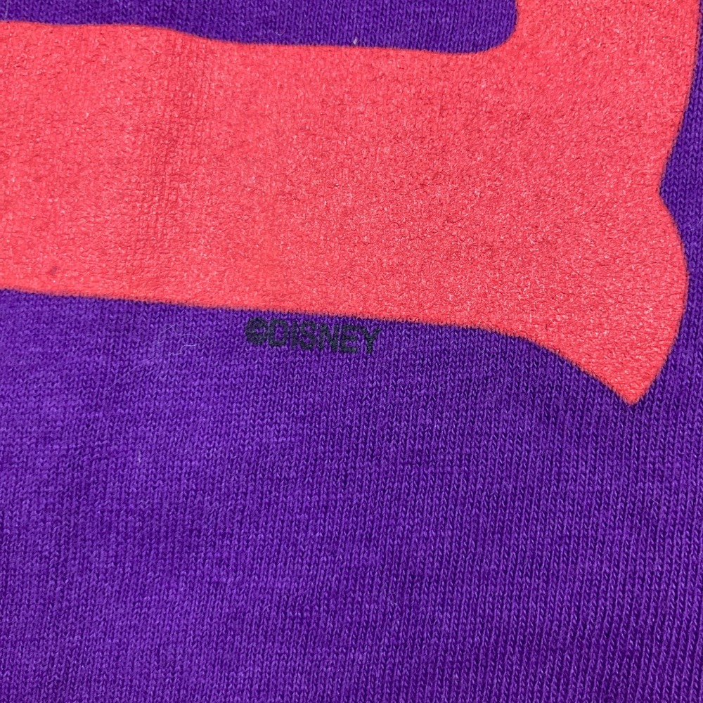 Vintage Dopey Shirt Mens L Purple Snow White Dwarf Cartoon Promo Big Print 90s - Picture 7 of 12